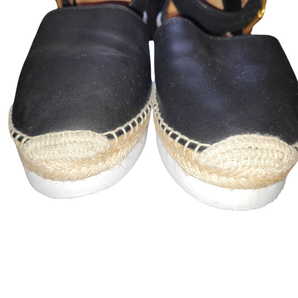 See By Chloe Black Espadrille Sandals Size 37 - Picture 6 of 7